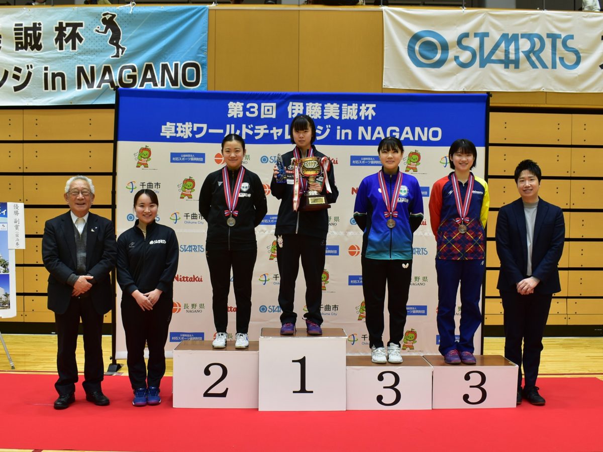 写真:女子の部入賞者/提供:公益財団法人村石スポーツ振興財団