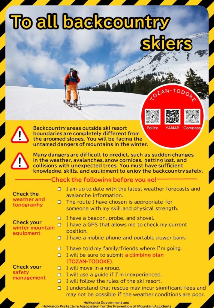To all backcountry  skiers