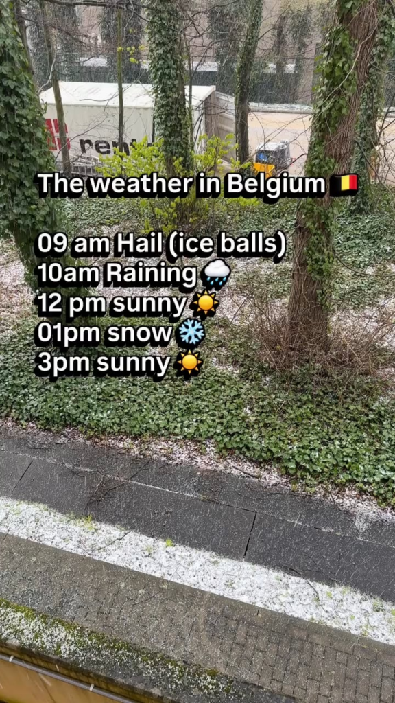 ベルギーの天気🇧🇪は私と同じように不機嫌です🤭