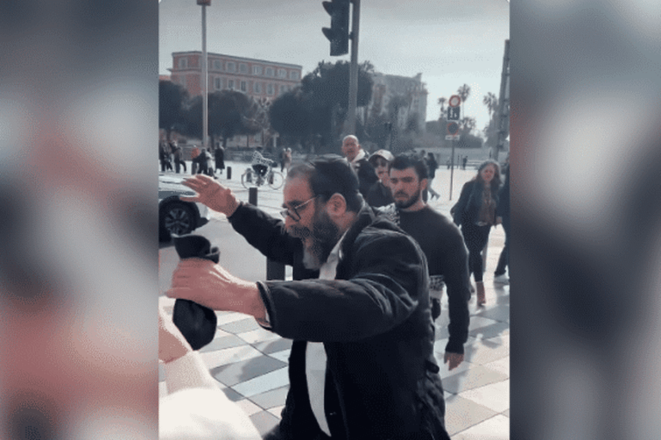 「彼は自分の大義を信用しない」：キッパを着た男はニースでの親パレスチナ人スタンド中に攻撃をシミュレートしたのか？