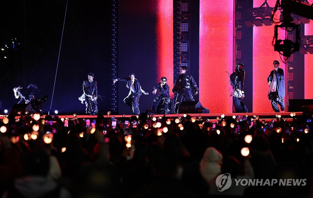 21日に開かれたBTSの復帰公演＝（聯合ニュース）