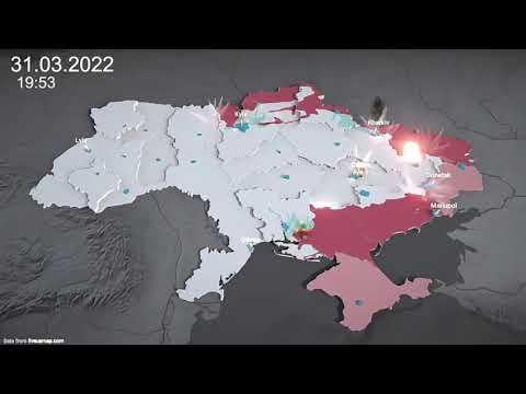 露ウクライナ戦争 - 最初の 3 か月はアニメーション化されました