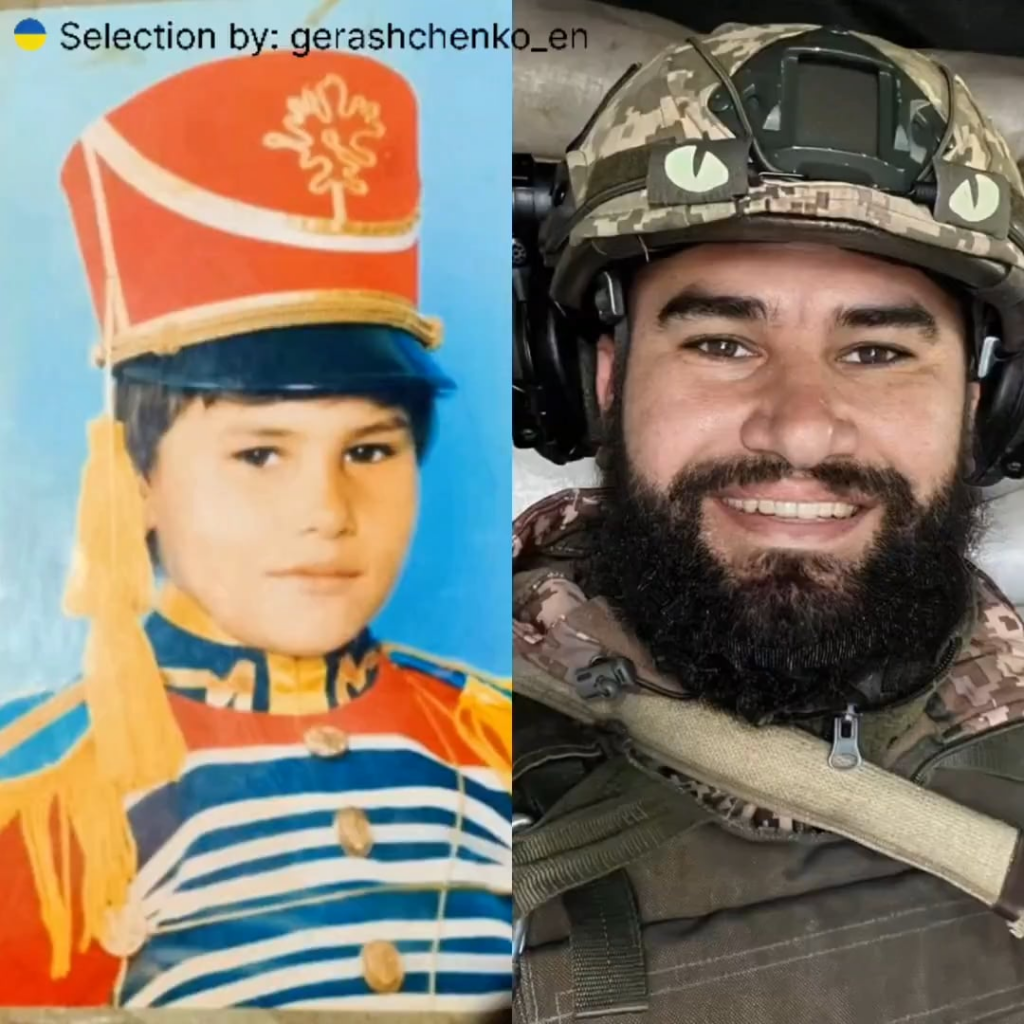 ウクライナのディフェンダーは、幼少期の写真と現在の自分自身の写真を共有しています。