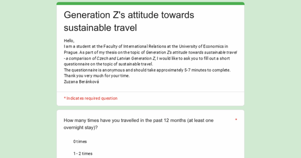 あなたはZ世代で旅行が好きですか?私の論文調査にご協力ください。