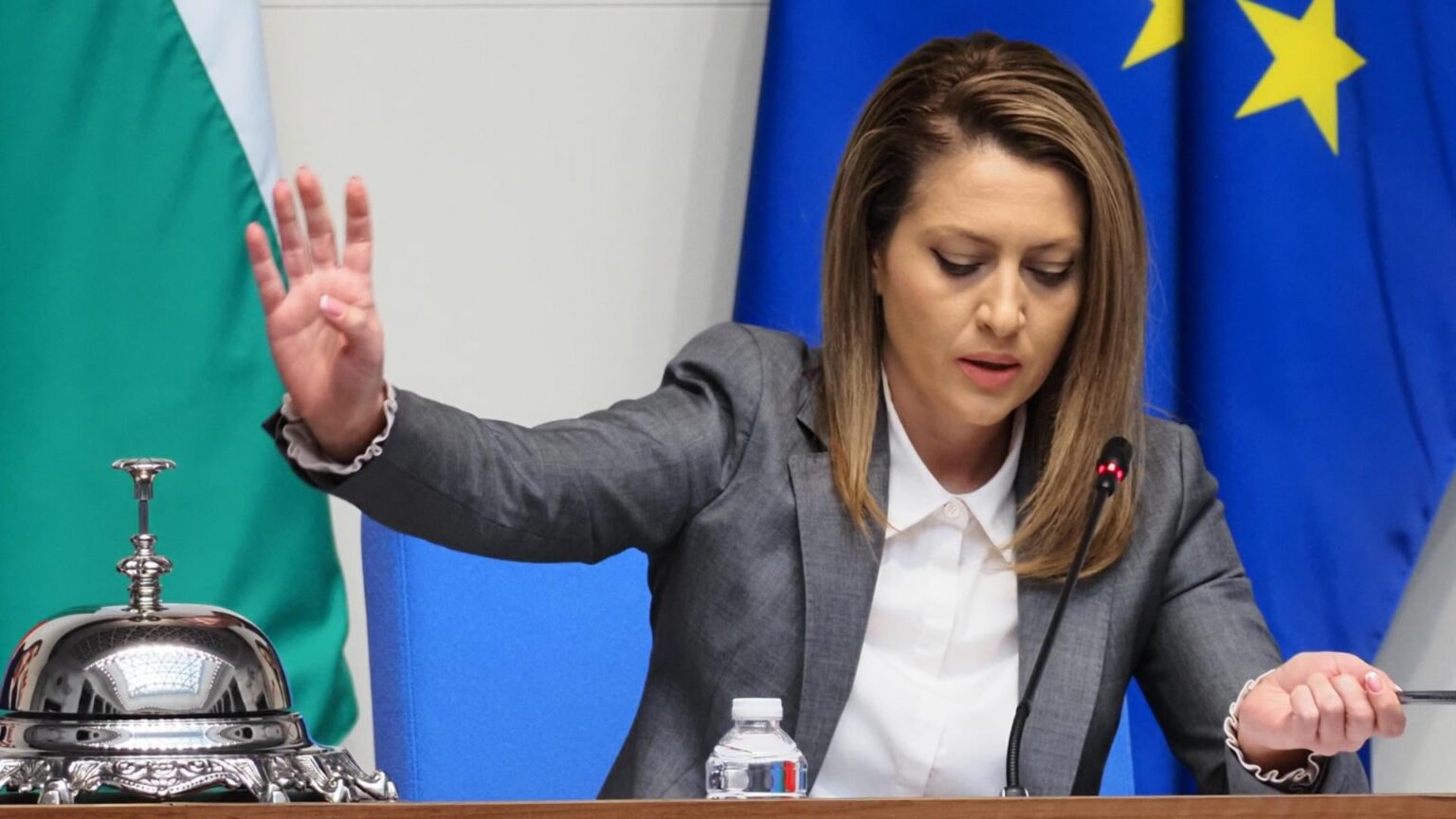 ラヤ・ナザリャン国会議長は国会議員に「チェキを許してください」。