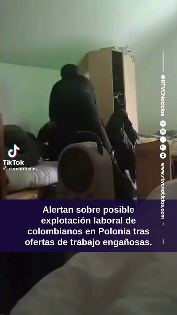 ポーランド人の上司がコロンビア人の従業員を殴る