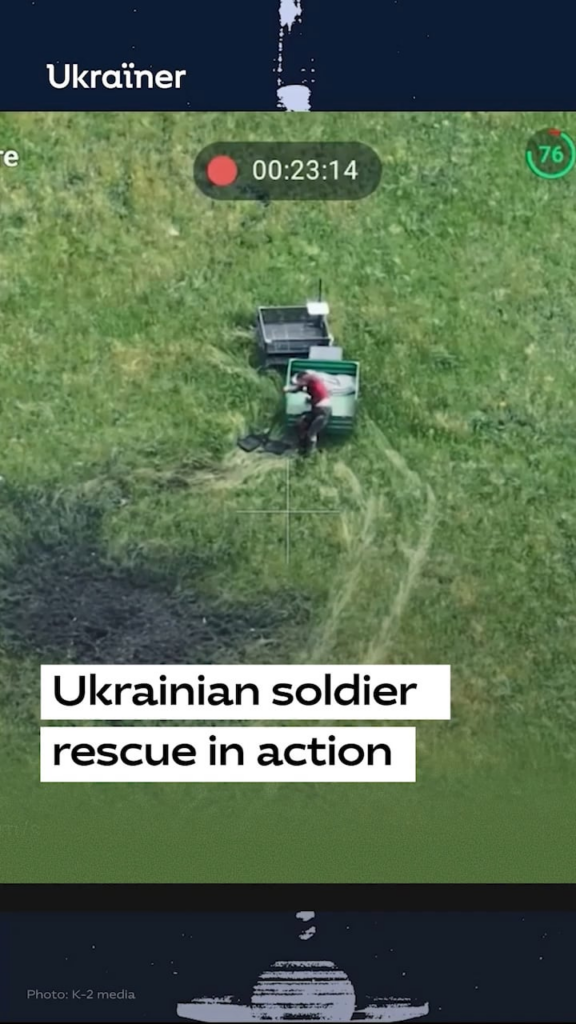 本格的な侵攻から1490日目、キエフに日が沈んだ。ウクライナ軍兵士の救出活動。