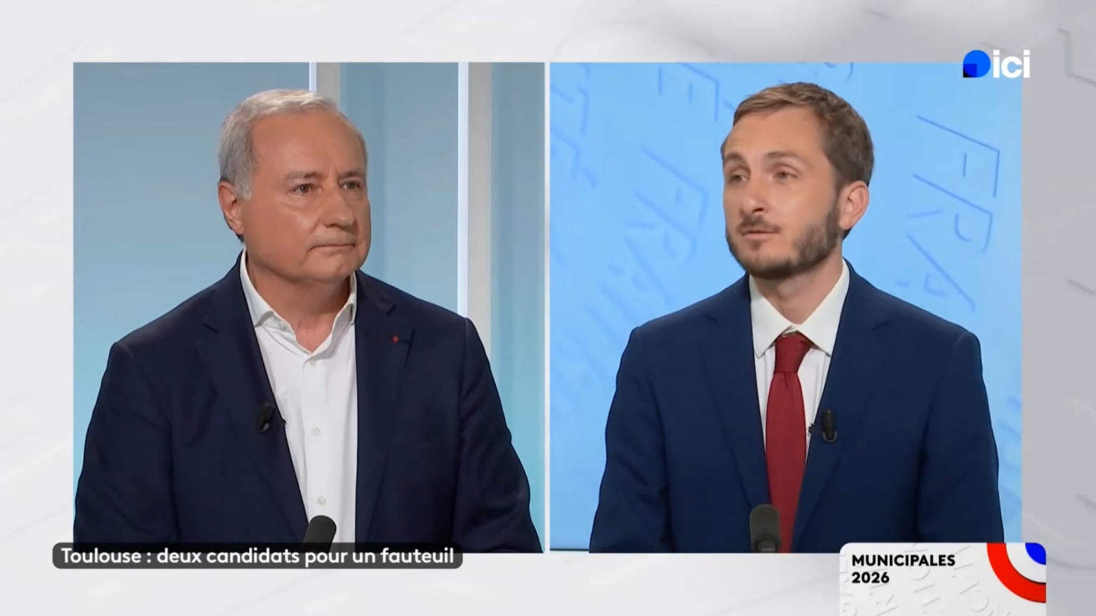 トゥールーズ市長のLFI候補者フランソワ・ピケマルが、反ユダヤ主義の問題について退任するさまざまな右翼市長ジャン＝リュック・ムーダンに返答する（2026年3月18日 - フランス3オクシタニー）