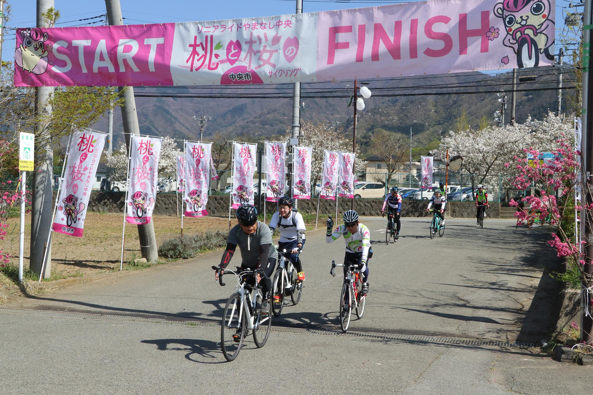 桃と桜のサイクリング初開催
