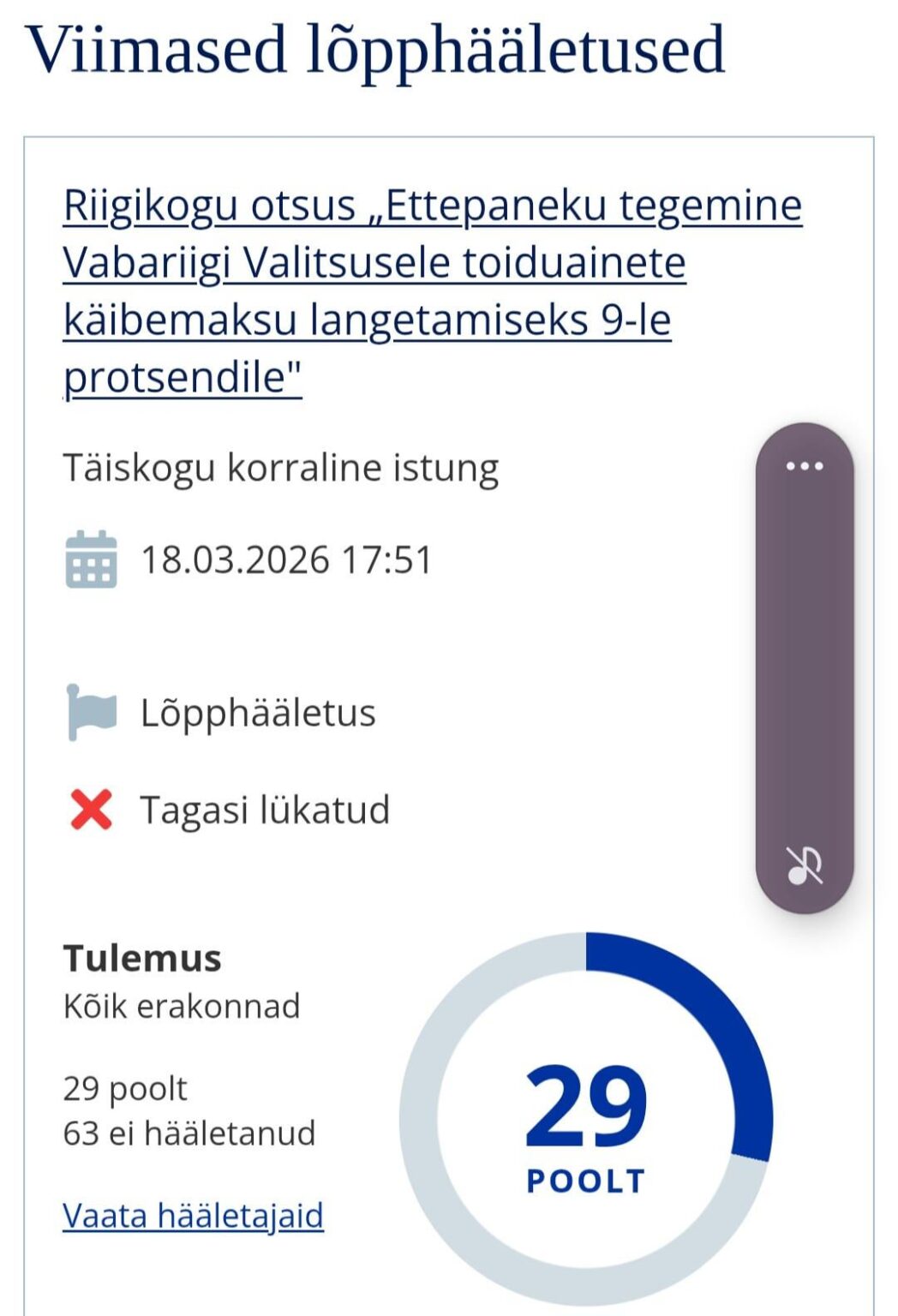 リーギコグでの投票