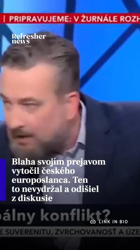 チェコの国会議員アレクサンドル・フォンドラ氏はジュボシュ・ブラハの話を聞くことができず、放送中にスタジオを去った。