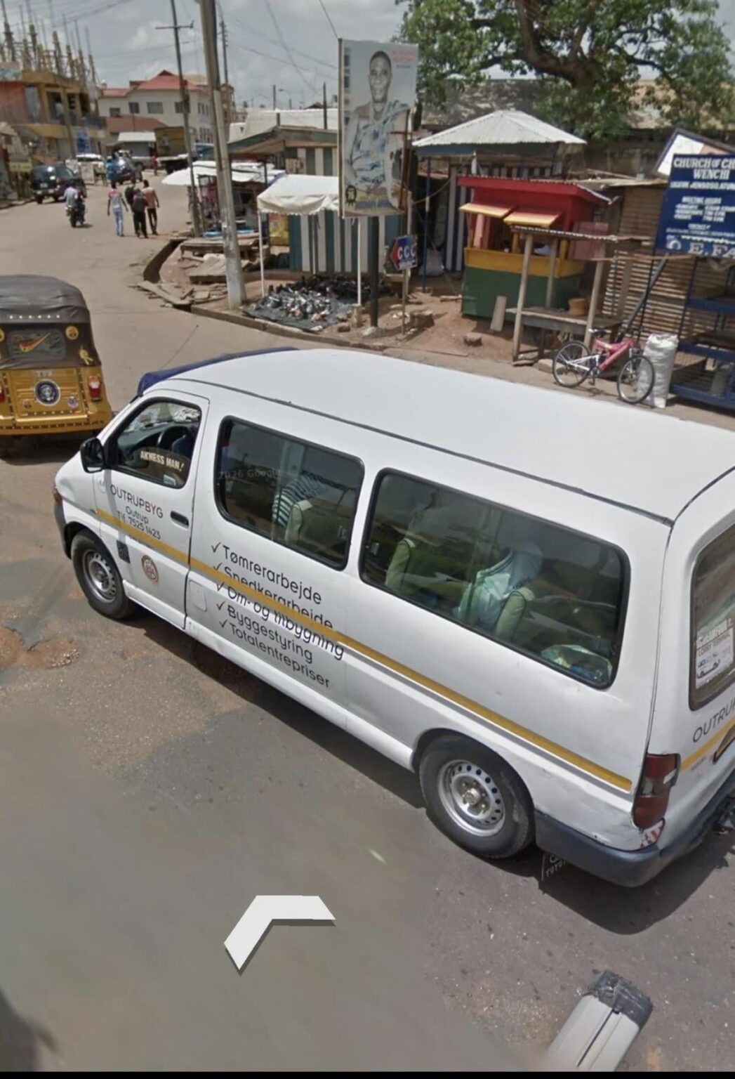 デンマークからガーナへ輸出されたバン