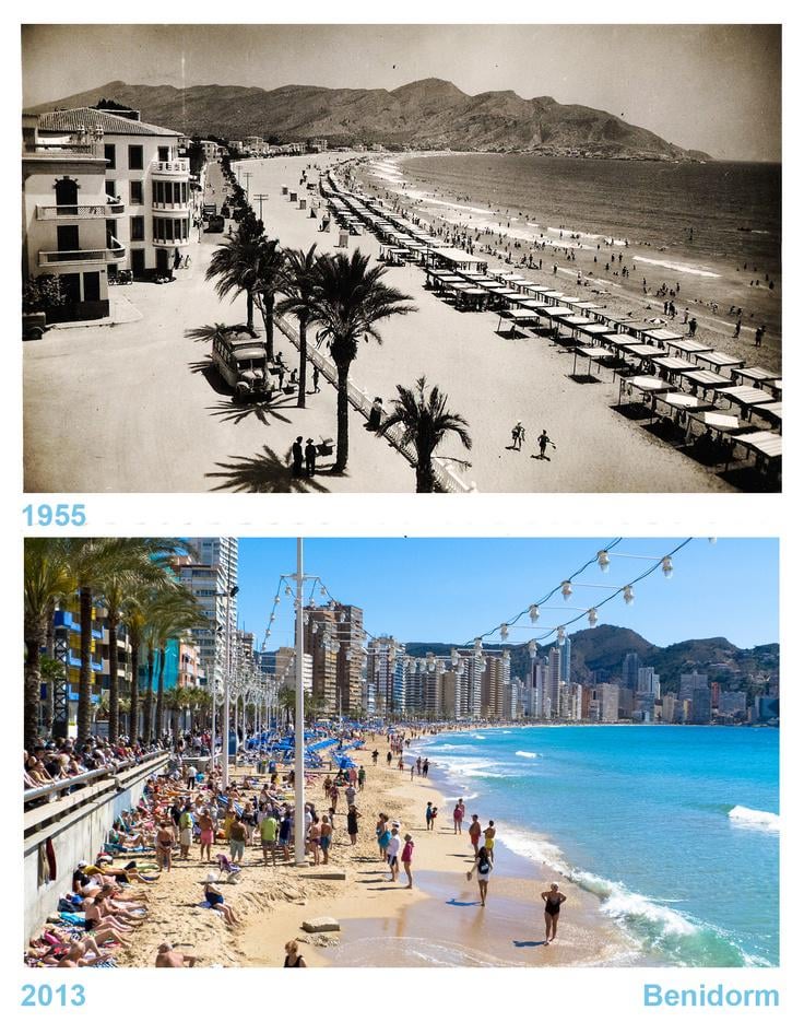 ベニドルム、スペイン — 1955 vs 2013