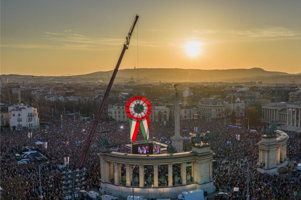 3月15日。Hősök tereからの写真