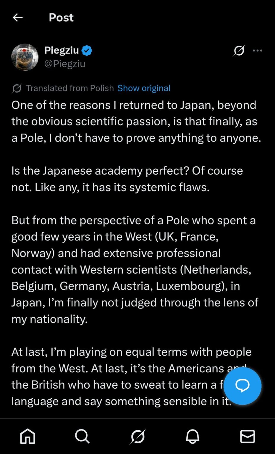 西ヨーロッパ人がしばしばポーランド人や他の中東ヨーロッパ人に対して持っているように見える「推定能力」についてどう思いますか?