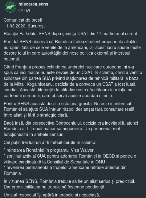 おそらく、私が同意できる政党からの最も「主権主義的」なメッセージです。 GGセンス！
