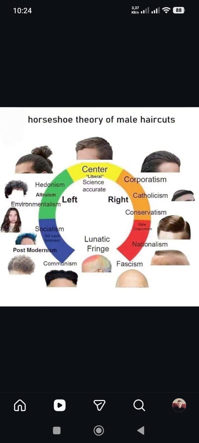 政治的志向に応じた髪型