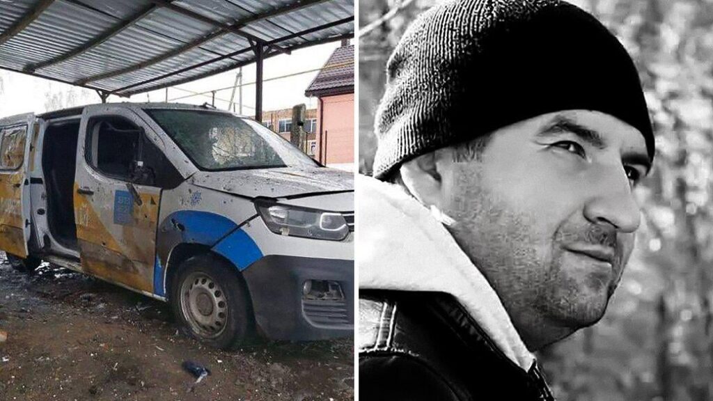 配達トラックがロシアの無人機によって攻撃された郵便局員が病院で死亡した。残されたのは妻と3歳の娘