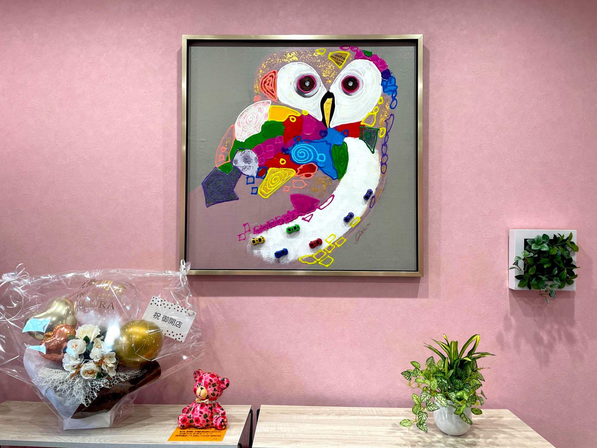 ピンクの内装。（撮影：ゴルビーおじさん）