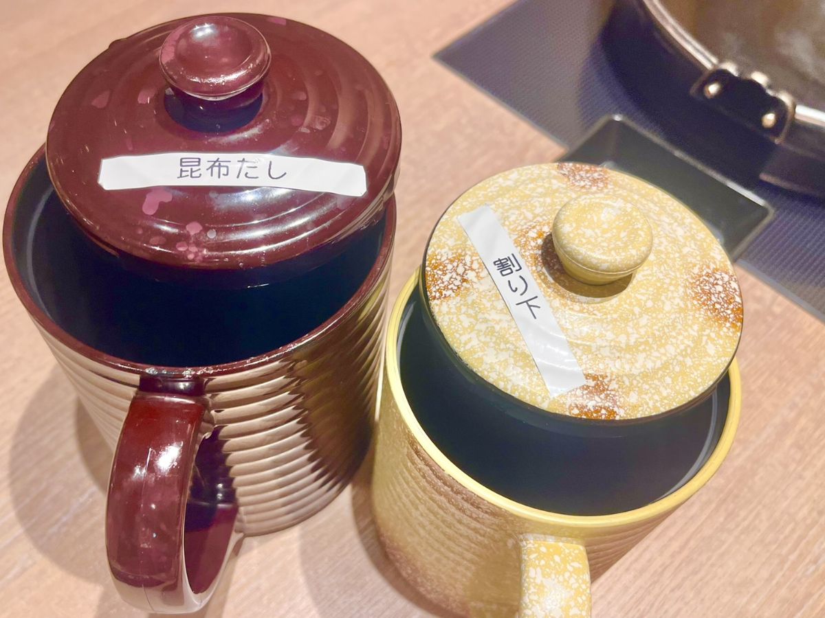 割り下・昆布だしを好みで調整