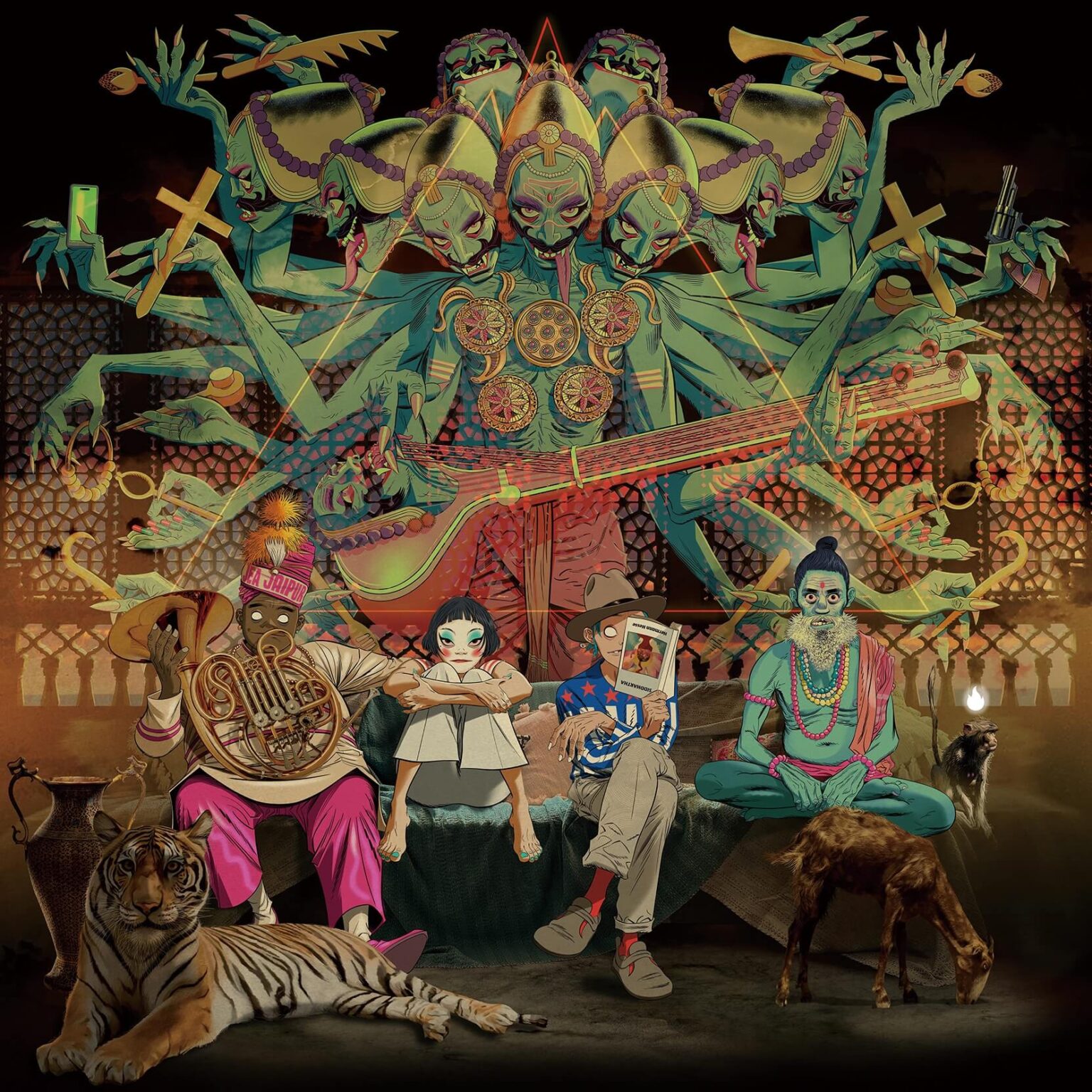 ゴリラズ（Gorillaz）× インド?　4人が語る、史上最大規模の新作『The Mountain』に込めた生と死や連帯と平和への思い | Mikiki by TOWER RECORDS