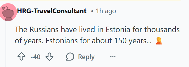 エストニアの歴史に対する平均的なロシア人の理解。