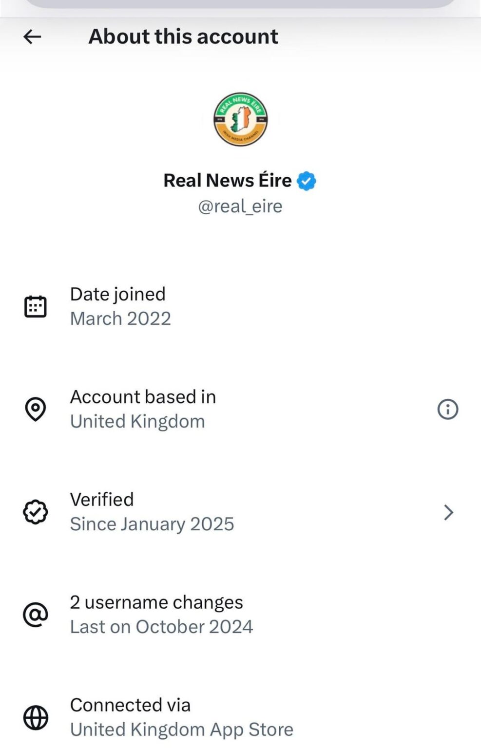 つまり、昨日のAIの失敗も含めて、アイルランド移民に関する偽りの話を一貫して嘘をつき、押し広げている最大の極右アカウントの1つは、アイルランド人ではなく、英国に拠点を置く英国人の一部であるということだ。