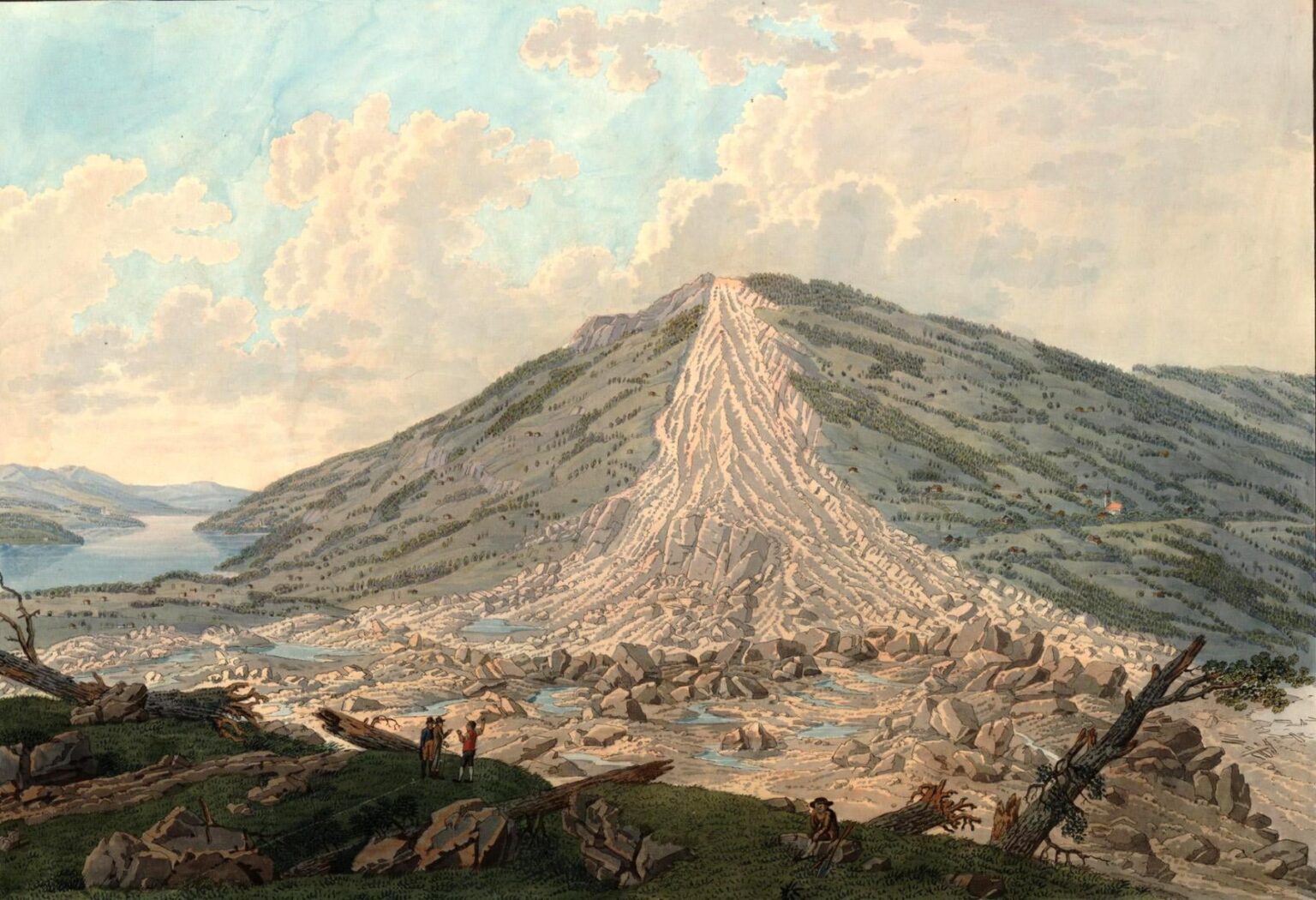 ルツェルン湖の津波