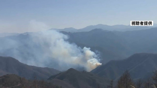群馬県の山林で火災 県が自衛隊に災害派遣を要請 およそ2ヘクタールの範囲で延焼中