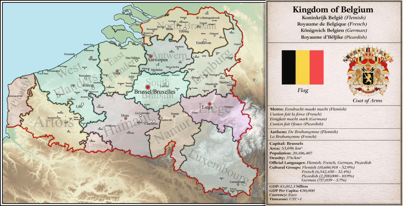 実際に意味のあるベルギーの国境