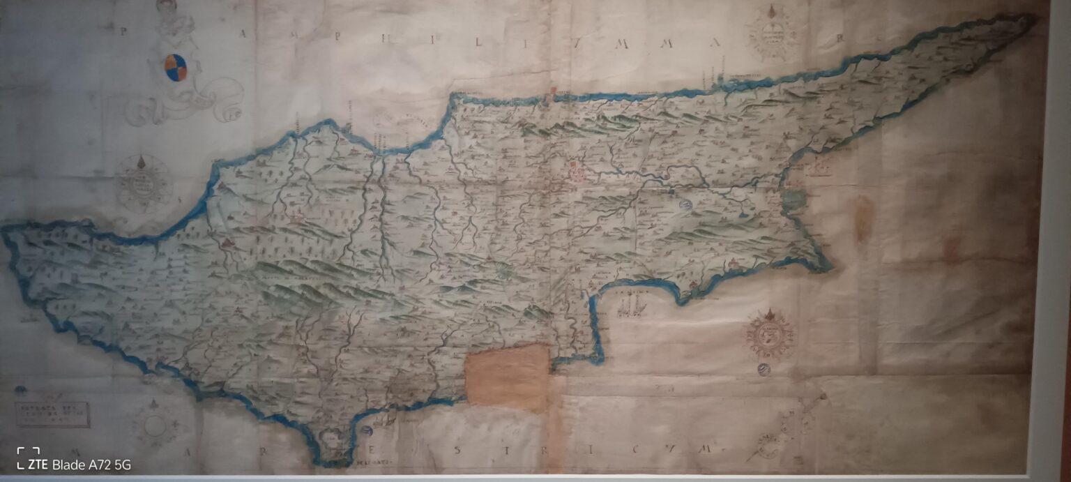 1542 年のキプロスの地図