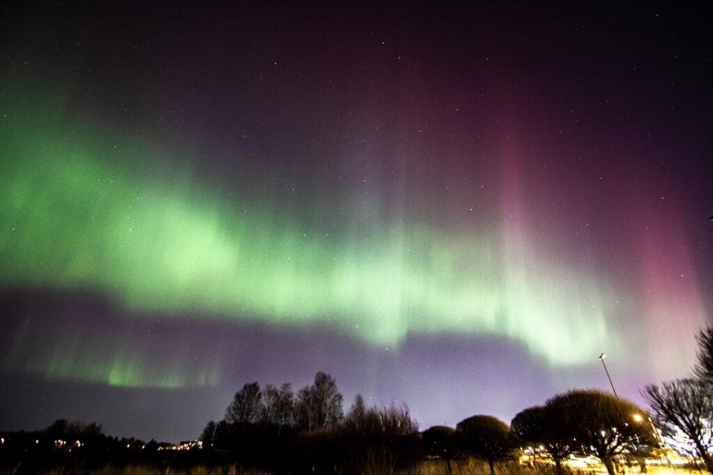 昨日のエスポーのオーロラ