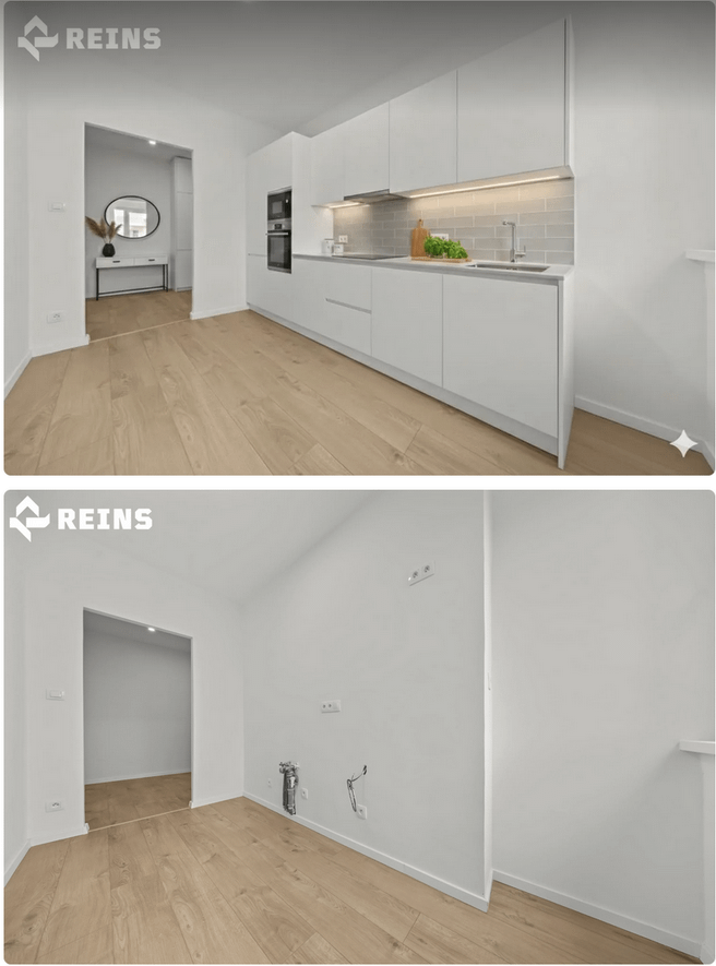 昨日の成功に合わせて、スペースをとらないキッチンの美しい AI ビジュアルも追加されました