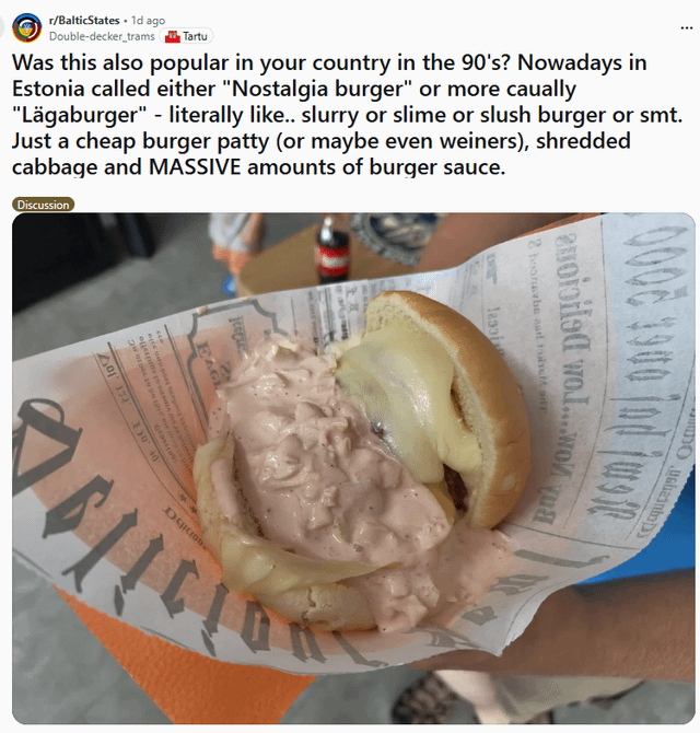 /r/BalticStates に、ラトビア人/リトアニア人 (サーミ人もいます) もスラリーバーガーを食べるかどうか尋ねました。フィードバックは次のとおりです:'(。