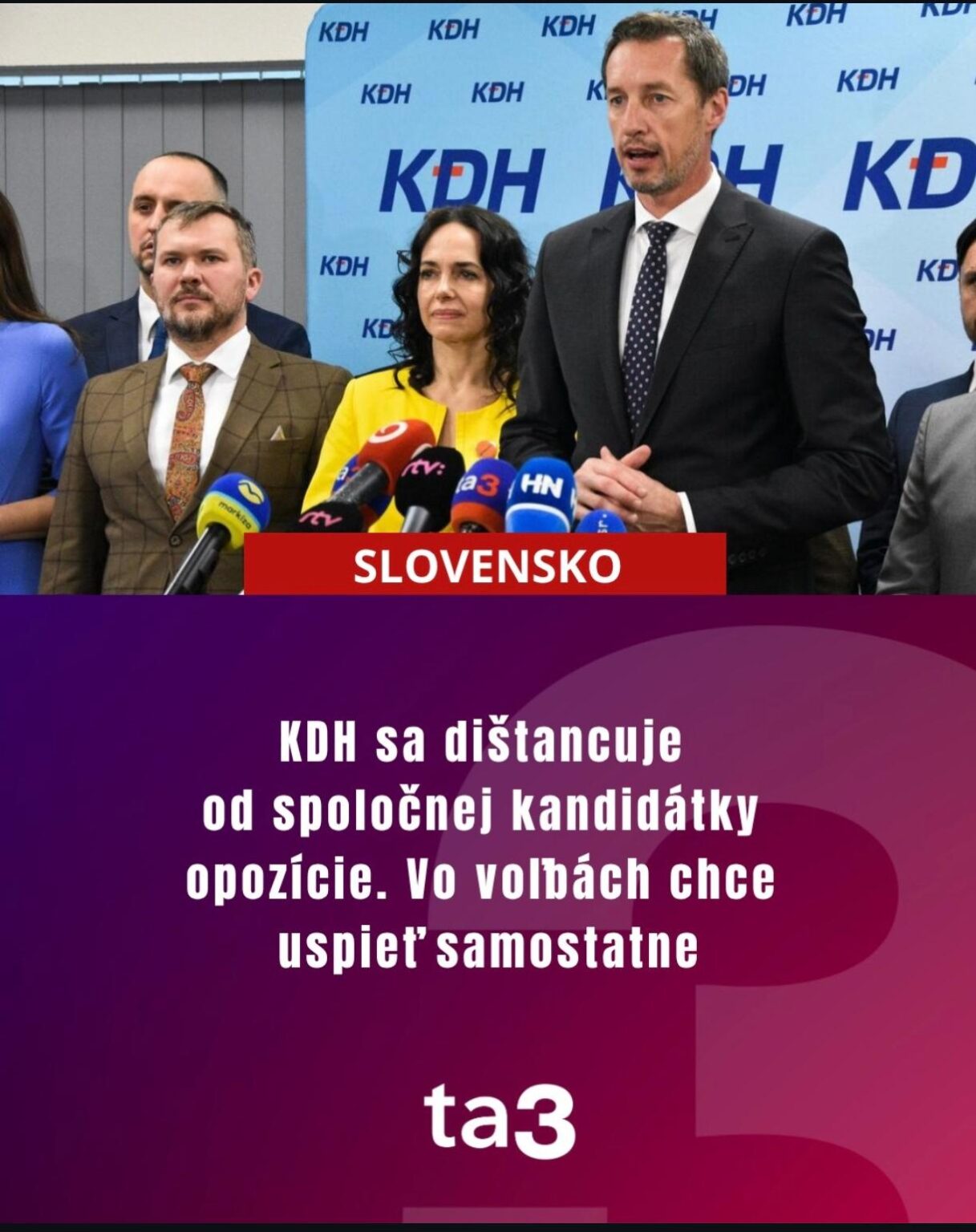 KDHは共同候補者を望んでいない