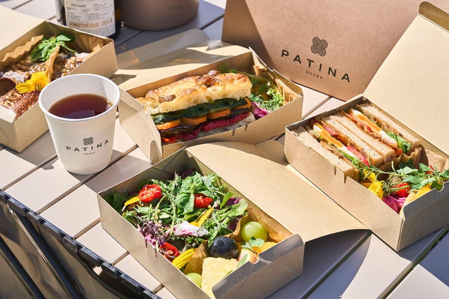 ホテル「パティーナ大阪」1階「P72」で販売される「サンドイッチセット」（4500円）