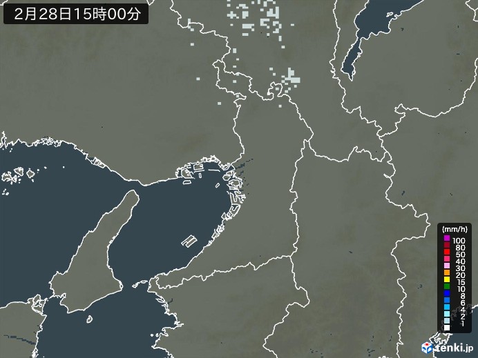大阪府の過去の雨雲レーダー(2026年02月28日) – 日本気象協会 tenki.jp 大阪府の雨雲レーダー(2026年02月28日)