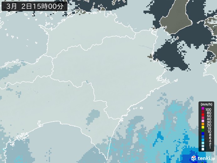 徳島県の過去の雨雲レーダー(2026年03月02日) – 日本気象協会 tenki.jp 徳島県の雨雲レーダー(2026年03月02日)