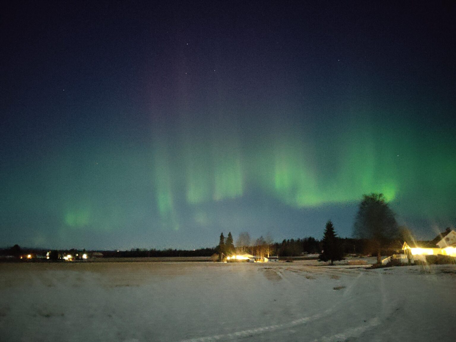 夕方のオーロラ