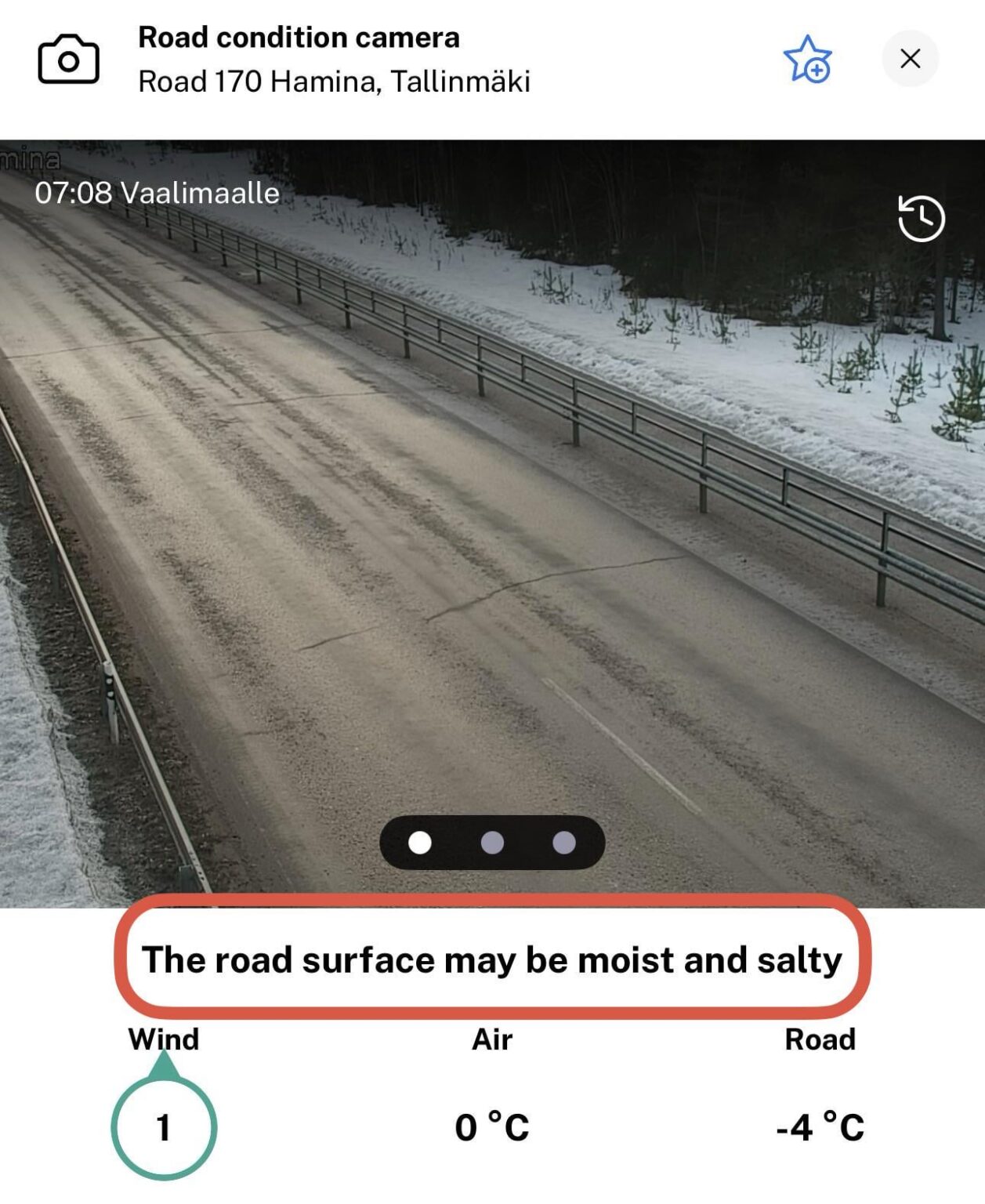 道路カメラの情報を見て別のことを考えたとき。