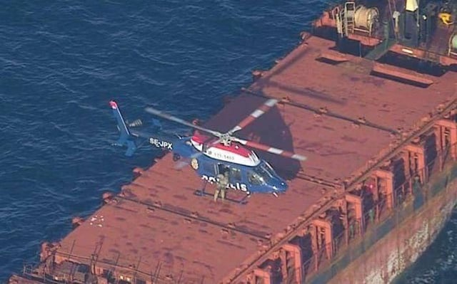 ロシアの影の艦隊の船「カッファ」がスウェーデン南海岸沖でスウェーデン当局によって乗船され拿捕された - 2026年3月