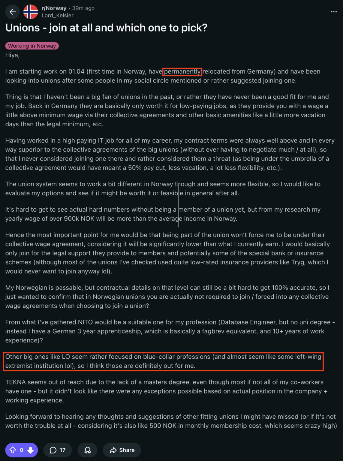 なぜこのような人たちはノルウェーに永住したいのでしょうか？