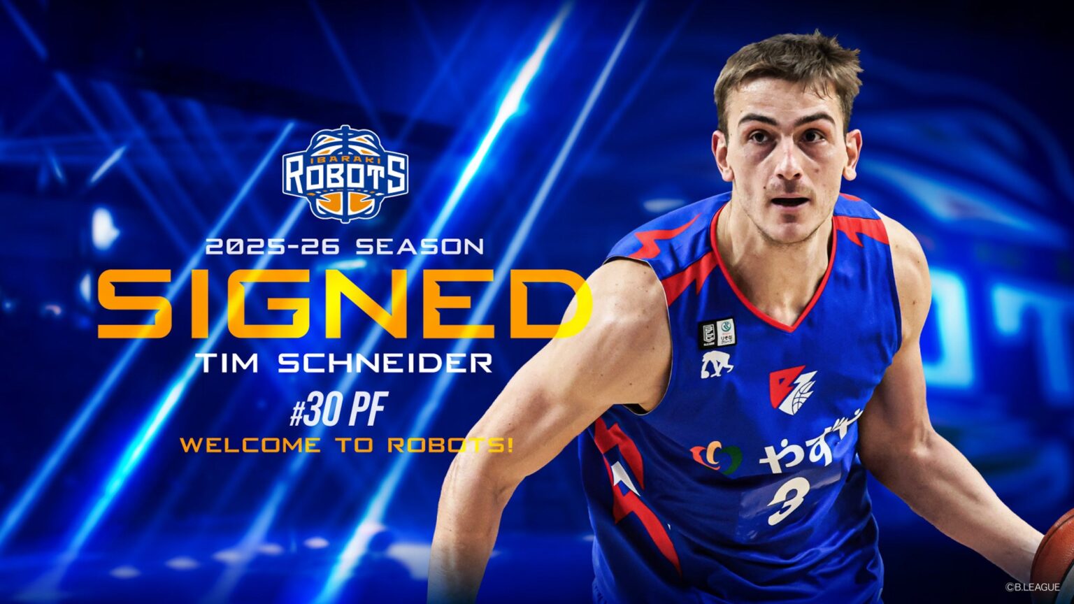 #30 ティム・シュナイダー選手 契約合意(新規) | 茨城ロボッツ
