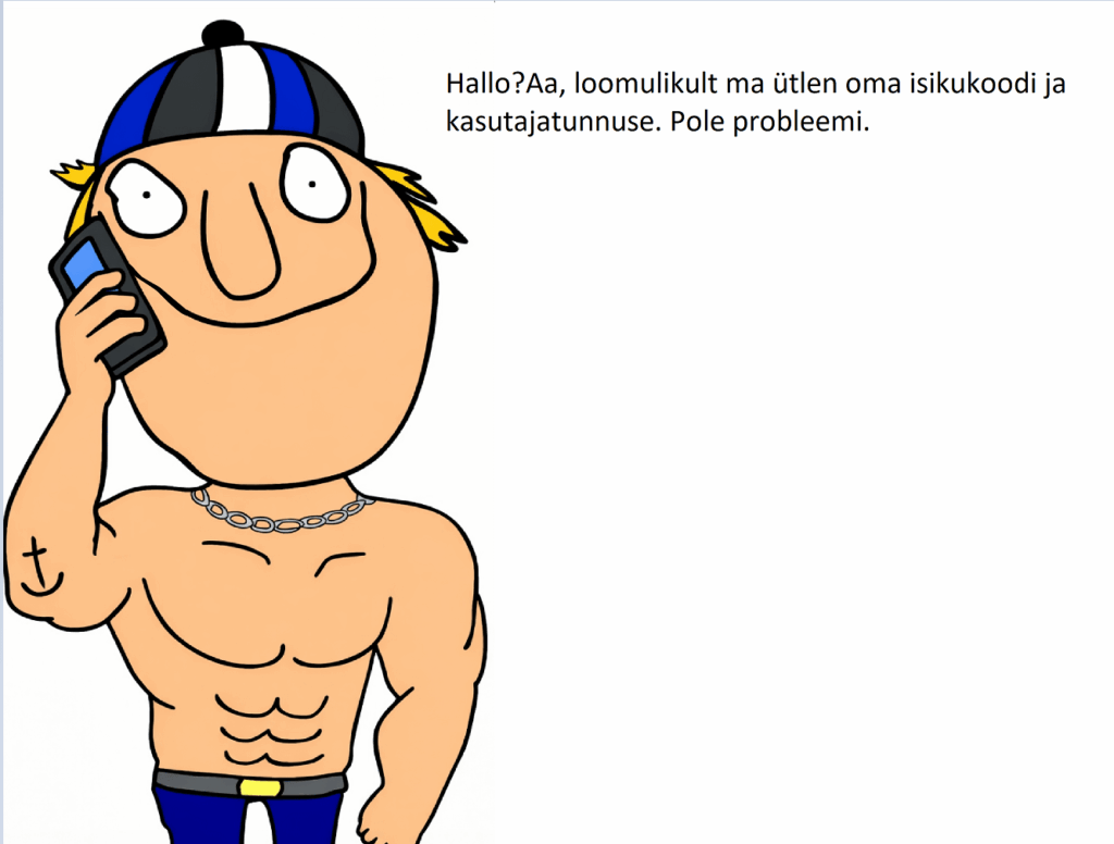 電話で話す平均的なエ​​ストニア人