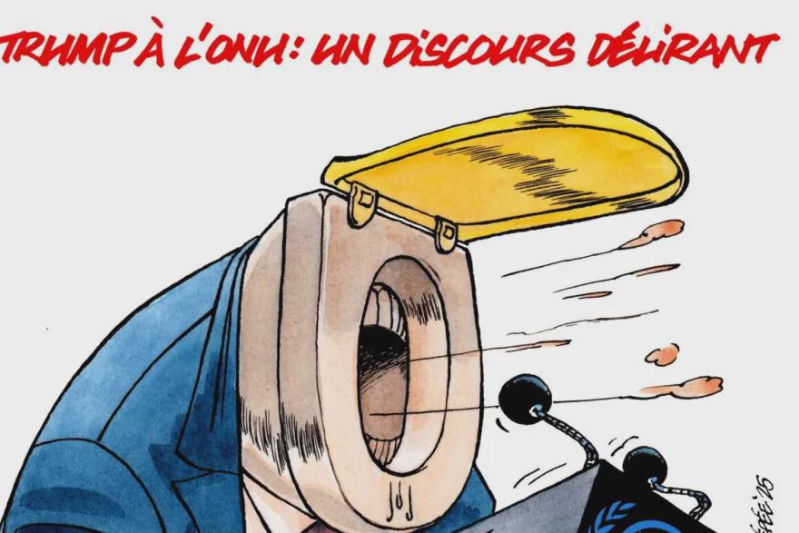 トランプ大統領の便器スケッチがスイス漫画賞を受賞