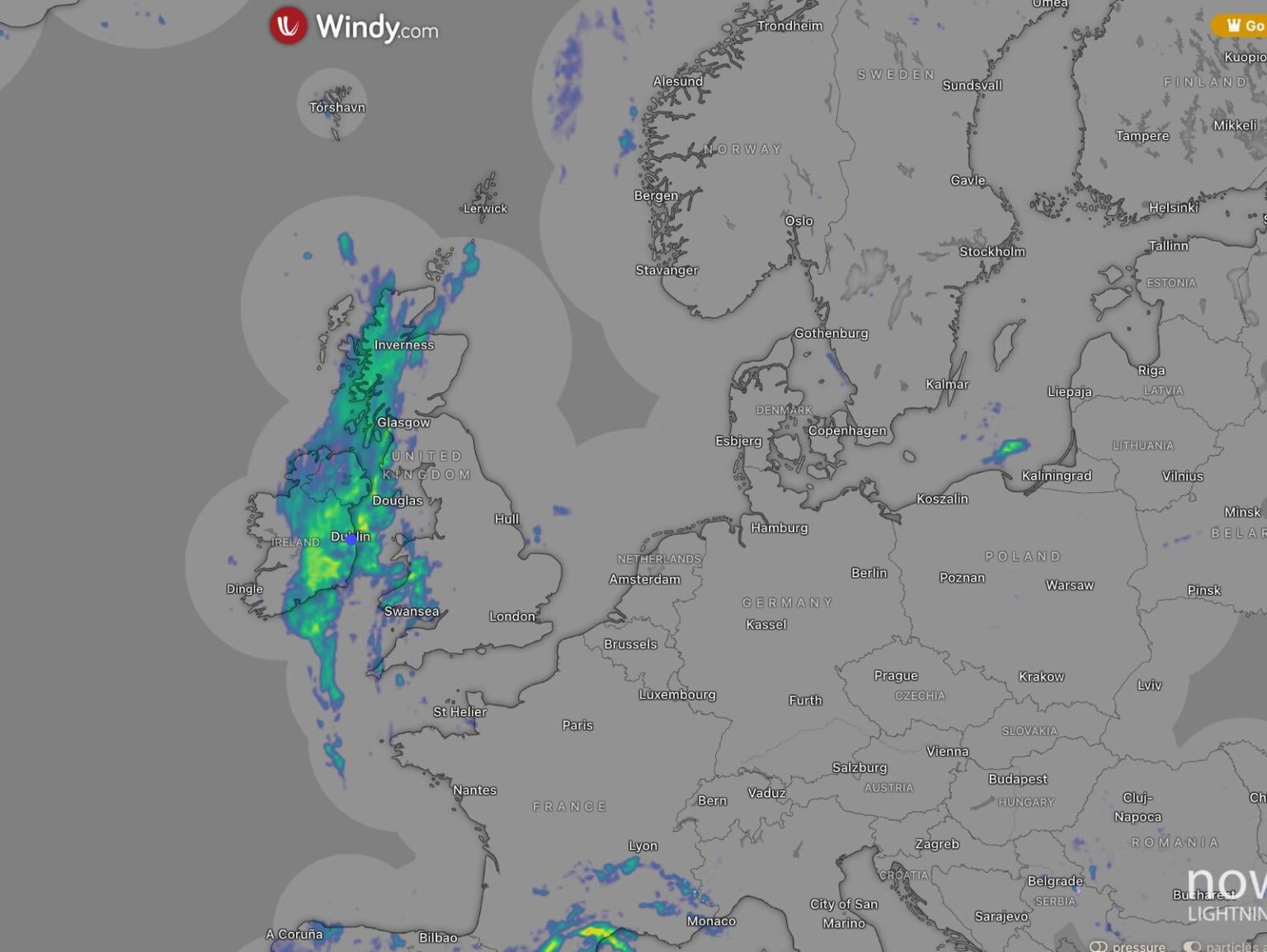 しとしと降る雨