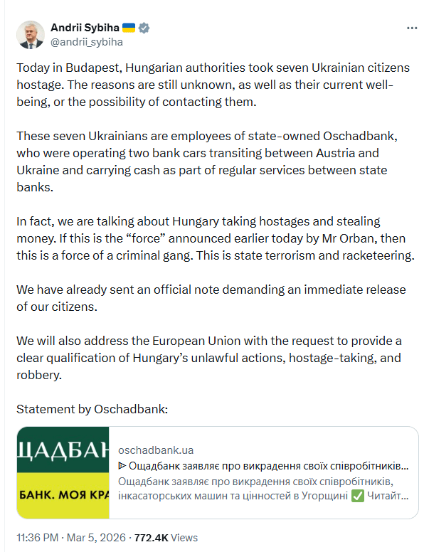 ハンガリーはウクライナのコレクターから強盗を行った。