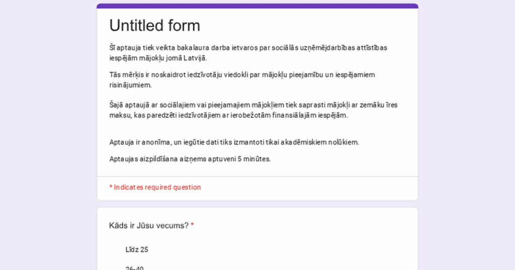 ラトビアの住宅分野における社会起業家育成の機会に関する調査。