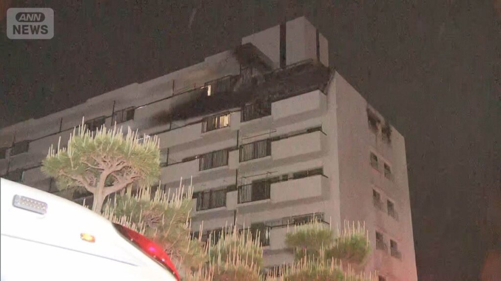 8階建てマンションで火事　焼け跡から1人の遺体　住人の60代男性か　神奈川・平塚市