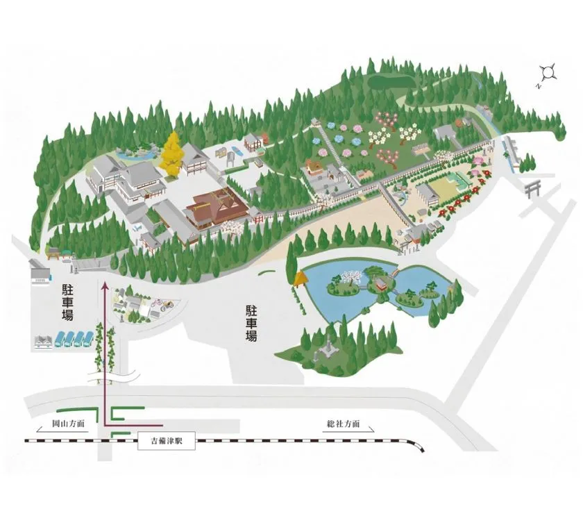 吉備津神社特別夜会のアクセスと駐車場案内